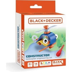 Black + Decker Constructor Helicopter Engineering Set DIY STEM Toy 14 Pcs Age 3+